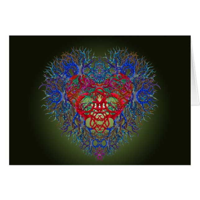 Corazón hermoso en verde (Anverso (Horizontal))