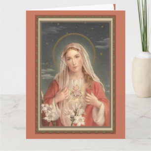 Corazón inmaculado 0034 de la tarjeta de