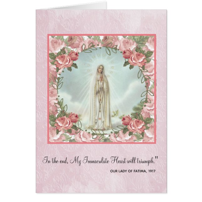 Corazón inmaculado bendecido Fátima del Virgen (Frente)