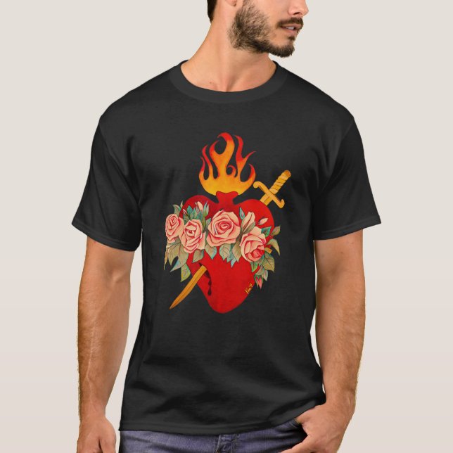 Corazón inmaculado de la camiseta de María (Anverso)