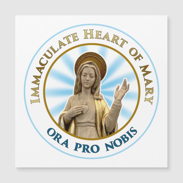 Corazón inmaculado de Mary Ora Pro Nobis (Anverso)