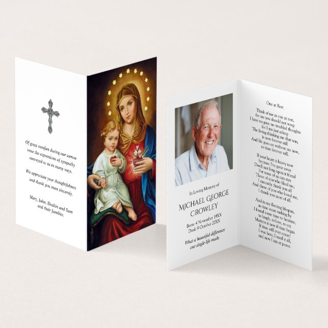 Corazón inmaculado santo Maria de las tarjetas el (Interior y exterior)
