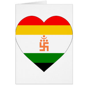 Corazón Jain de la bandera