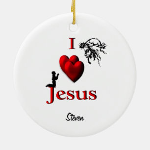 Corazón Jesús Niño / Chica Personalizado Ornamento