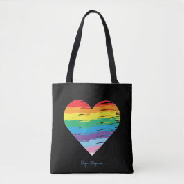 CORAZÓN LGBTQIA Bandera arco iris, bolsa de tocado