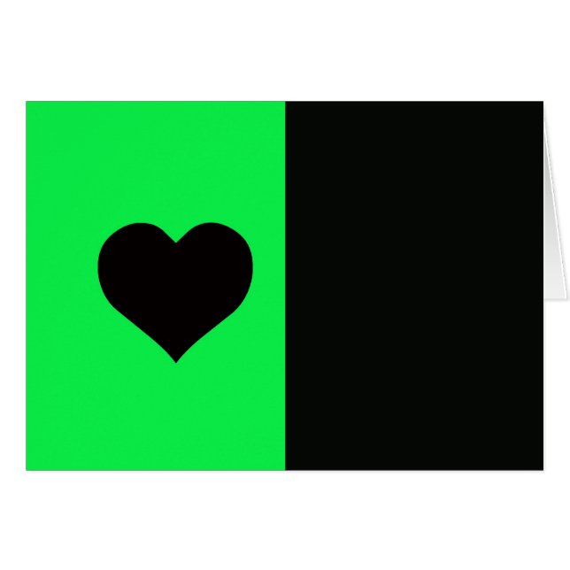 Corazón Lime Y Negro (Anverso (Horizontal))