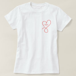 Corazón lindo con camiseta de San Valentín amor