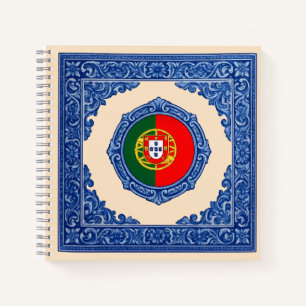 Corazón Luso: Diario Azulejo con Bandera