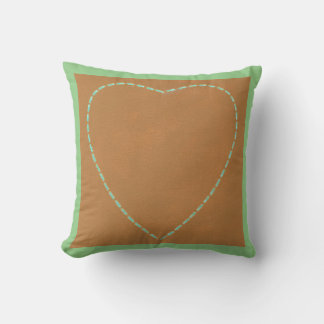 Corazón machacado Neon Green Terra Almohadas marro