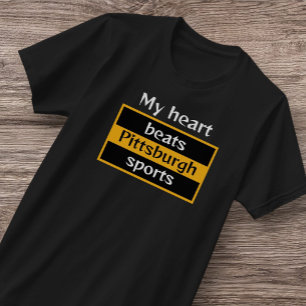 Corazón masculino late camiseta deportiva de Pitts