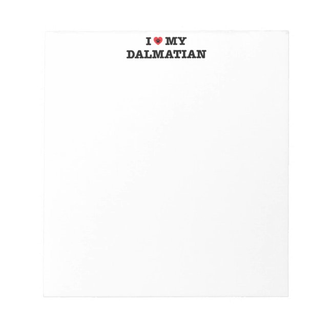 Corazón Mi Bloc De Notas Dalmatiano (Frente)