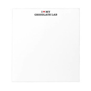 Corazón mi Bloc de notas de chocolate