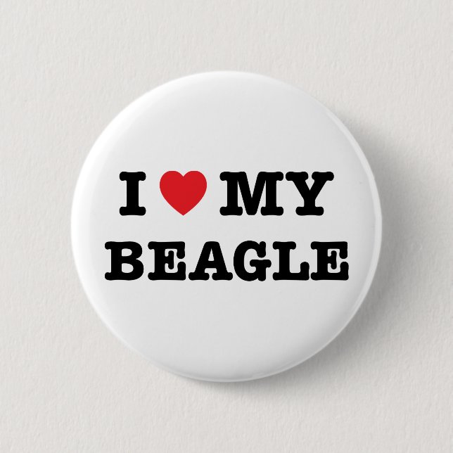 Corazón mi botón Beagle (Anverso)