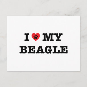 Corazón mi postal beagle