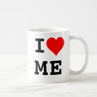 Corazón moderno de I yo taza de café