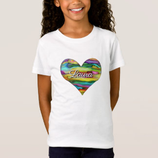 Corazón multicolor camiseta