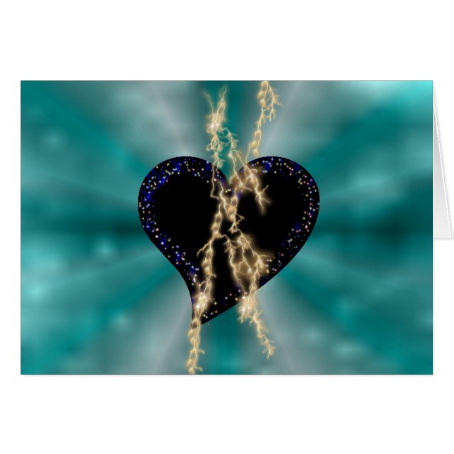 Corazón negro con aroma y estrellas en arcoiris (Anverso (Horizontal))