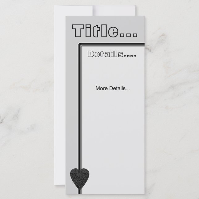 Corazón negro. Diseño de Corazón con Patrones. (Anverso)