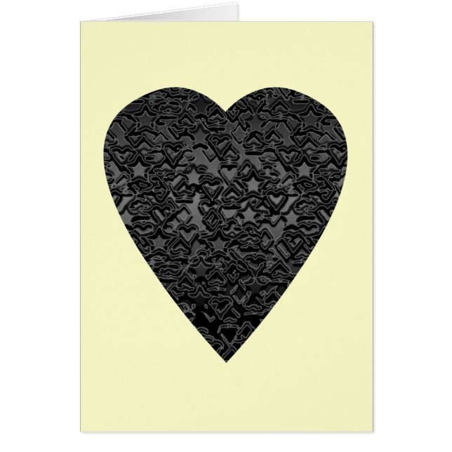 Corazón negro. Diseño modelado del corazón (Frente)