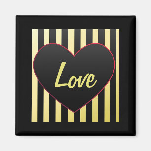 Corazón negro, imán de "Amor"
