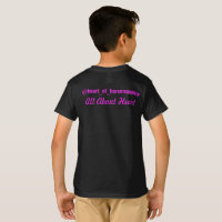 Corazón negro infantil de camiseta de travesura