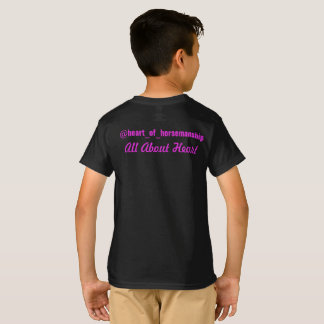 Corazón negro infantil de camiseta de travesura