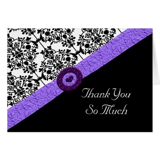 Corazón negro y blanco de la chispa de la lavanda tarjeta de felicitación