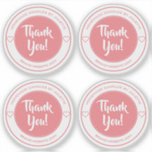 Corazón Pastel transparente Gracias Etiquetas Pega