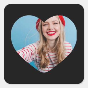 corazón pegatina de imágenes personalizado