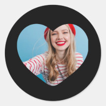 corazón pegatina de imágenes personalizado