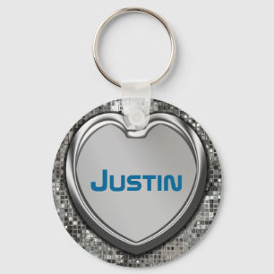 Corazón personalizado en llavero de las