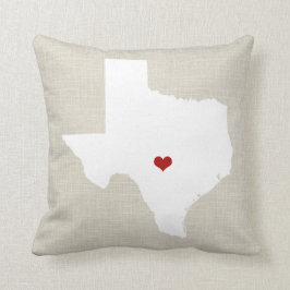 Corazón personalizado falso lino de la almohada