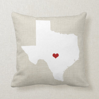 Corazón personalizado falso lino de la almohada