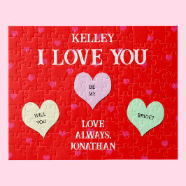 Corazón personalizado Serás Mi Rompecabezas De Nov