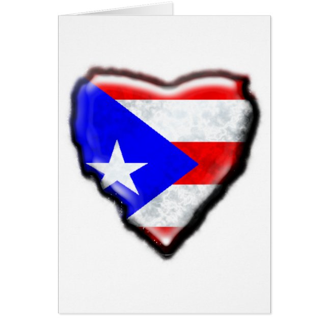 Corazón puertorriqueño de la bandera (Frente)