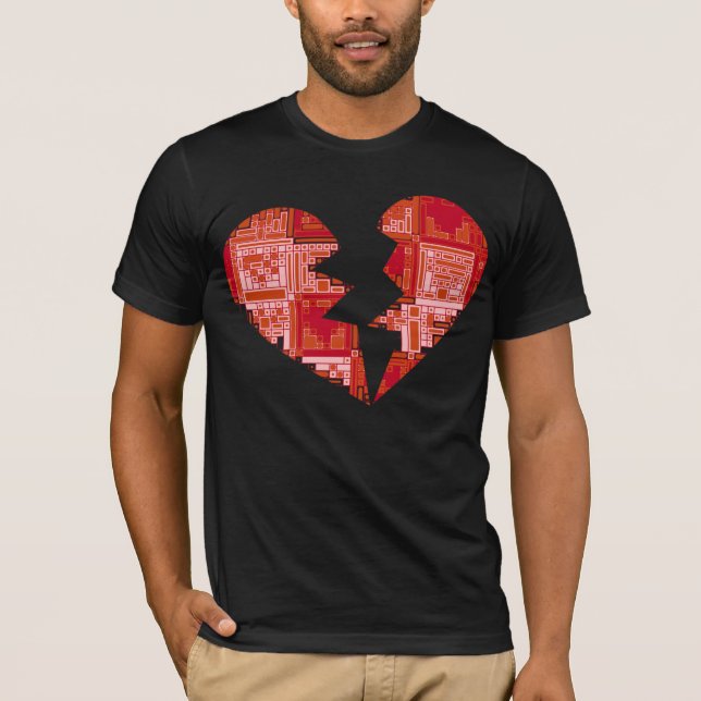 Corazón Puzzle Art deco camiseta (Anverso)