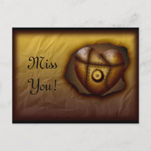 Corazón repartido, postal personalizable