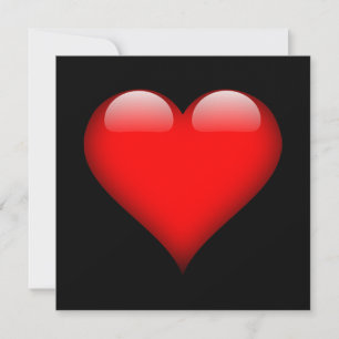 Corazón Rojo Amor de Boda Moderno