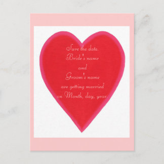 Corazón rojo, boda, Tarjetas postales de guardar l
