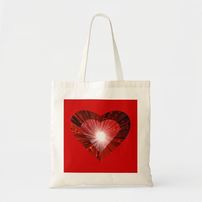 "Corazón rojo" bolsa de dedos roja (Frente)