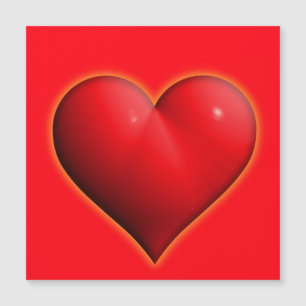 Corazón Rojo Brillante 3-D