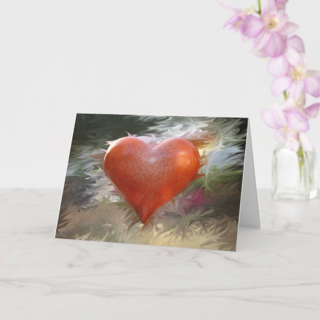 Corazón Rojo de San Francisco - tarjeta (Orquídea)