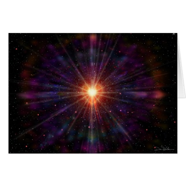 Corazón rojo en espacio (Anverso (Horizontal))