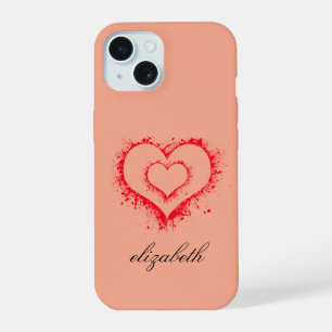 corazón rojo forma colorido fondo personalizado