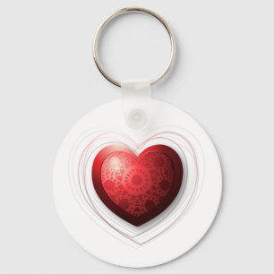 Corazón rojo, llavero