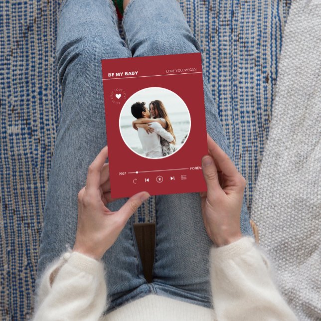 Corazón Rojo Retro Para Siempre Ama La Tarjeta De  (Retro Red Heart Forever Love Valentine's Day)