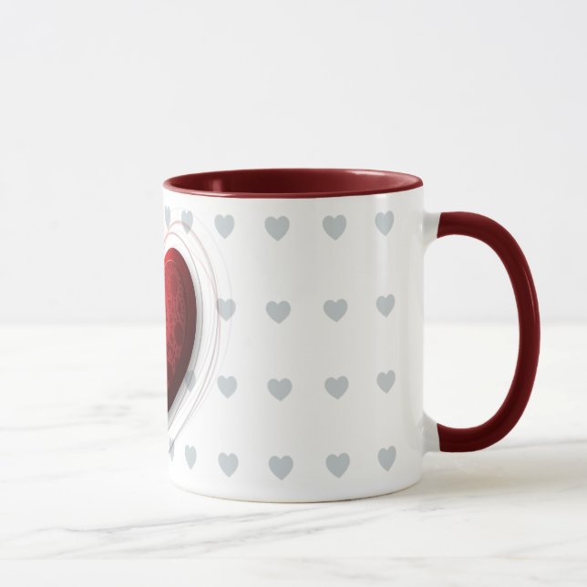 Corazón rojo, taza (Derecha)