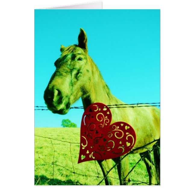 Corazón rojo y caballo (Frente)