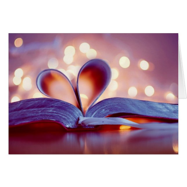 Corazón romántico del libro (Anverso (Horizontal))