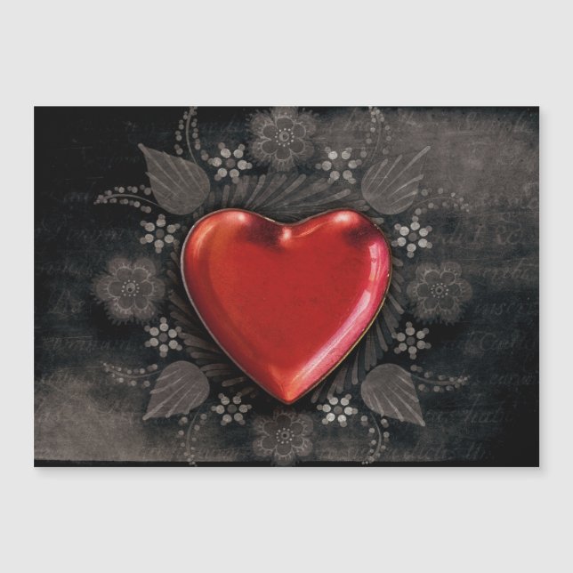 Corazón romántico floral Valentine Love (Anverso)